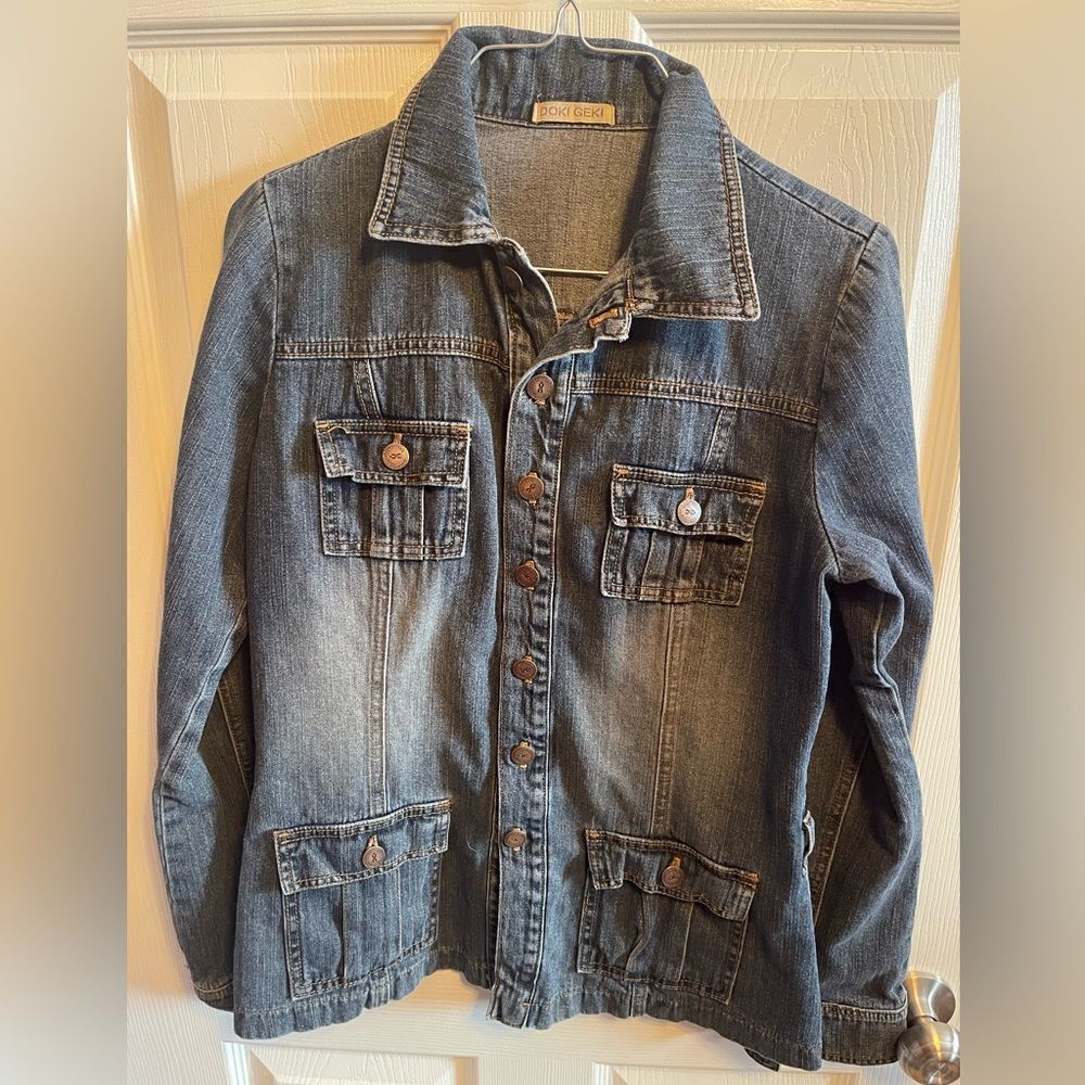 Doki Geki denim light weight jacket/shirt sz M